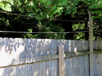 Above Ground Radials on Fence Above Ground Radials on Fence